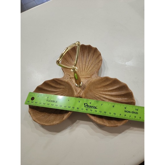 Vtg Royal Haeger 3 Section Serving Dish tidbit candy dish - Picture 6 of 8